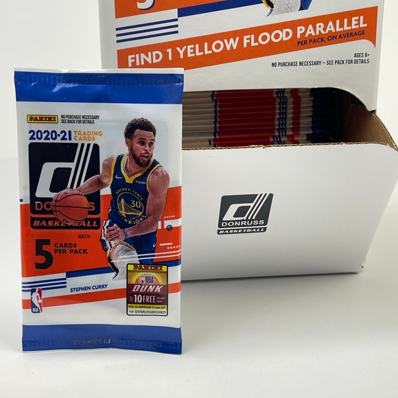 Panini Other - 1x Panini Donruss Basketball 2020-21 Pack Yellow Flood Parallel NBA Curry